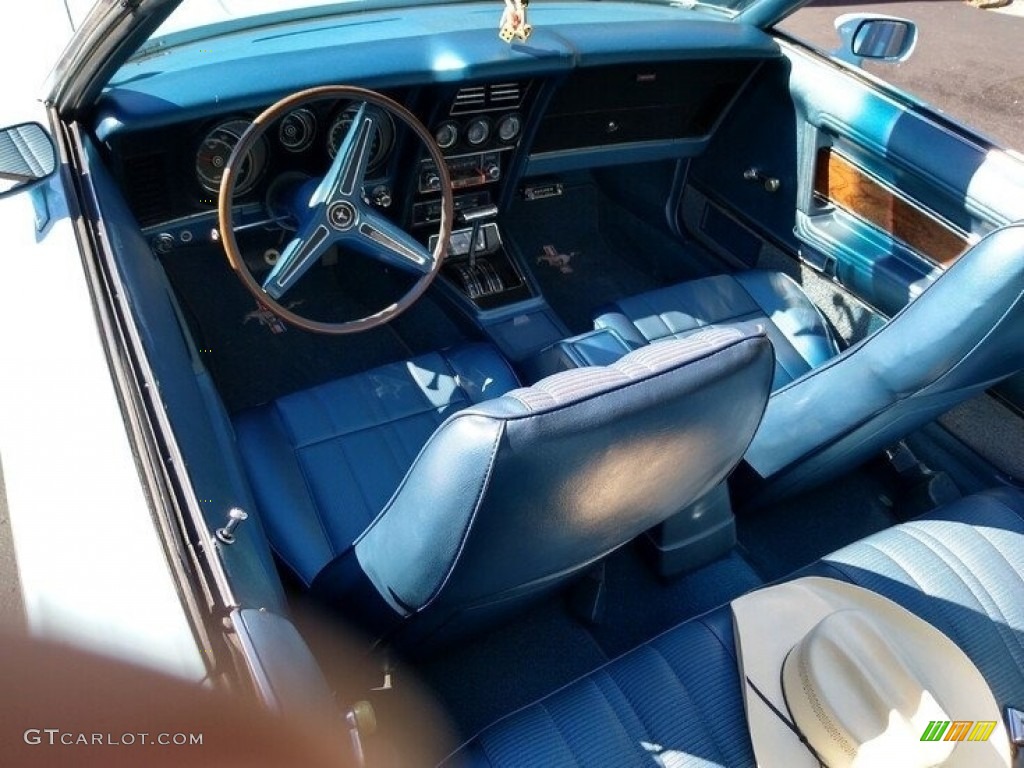 Blue Interior 1973 Ford Mustang Convertible Photo #143866719