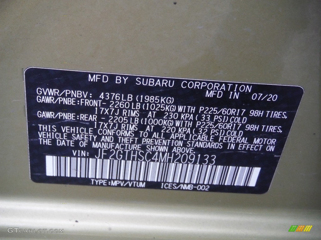 2021 Crosstrek Sport - Plasma Yellow Pearl / Gray photo #37