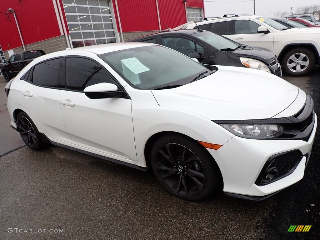 Taffeta White 2017 Honda Civic Sport Hatchback Exterior Photo #143867988