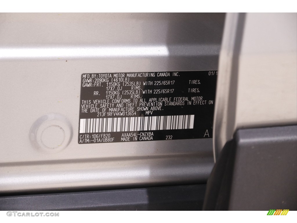 2019 RAV4 LE - Silver Sky Metallic / Black photo #19