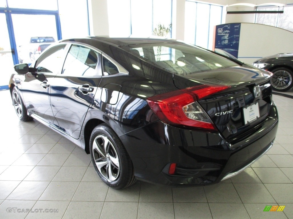 2019 Civic LX Sedan - Crystal Black Pearl / Black photo #9