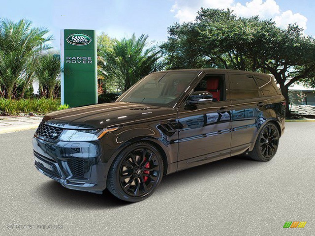 2022 Range Rover Sport HST - Santorini Black Metallic / Pimento/Ebony photo #1