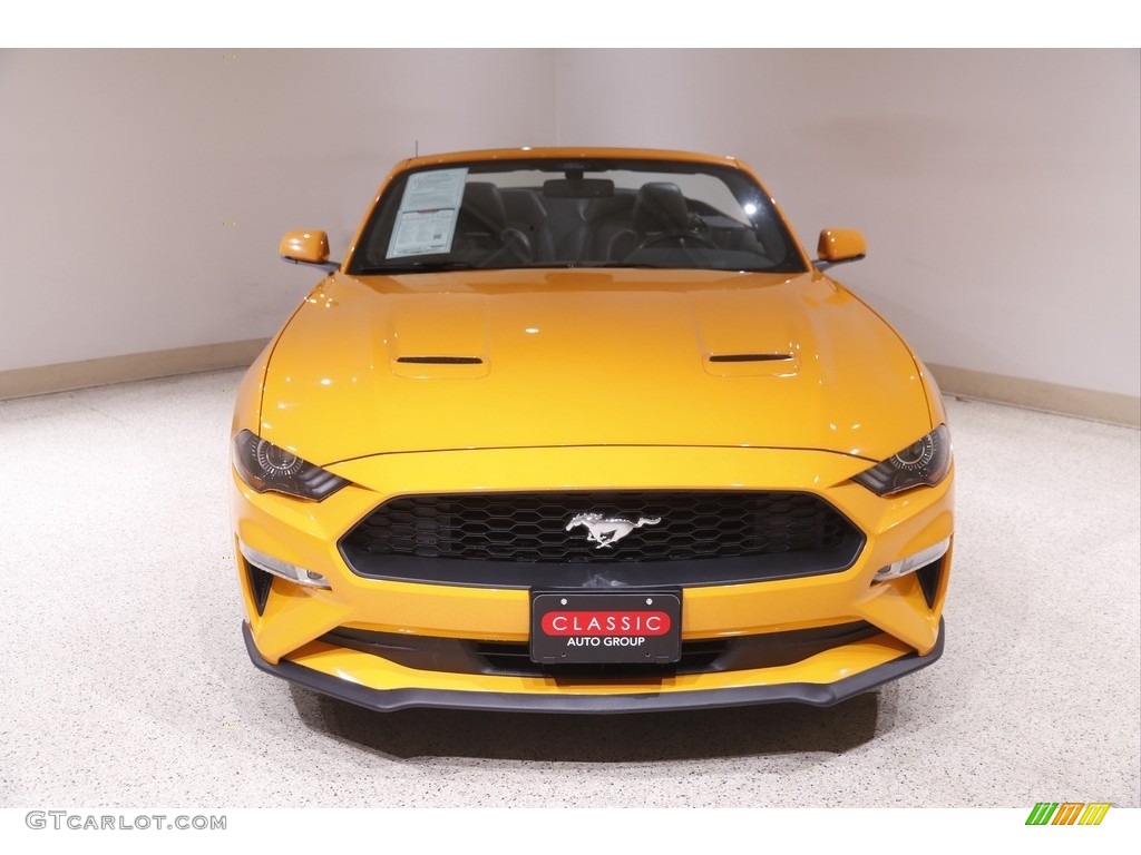 2018 Mustang EcoBoost Convertible - Orange Fury / Ebony photo #3