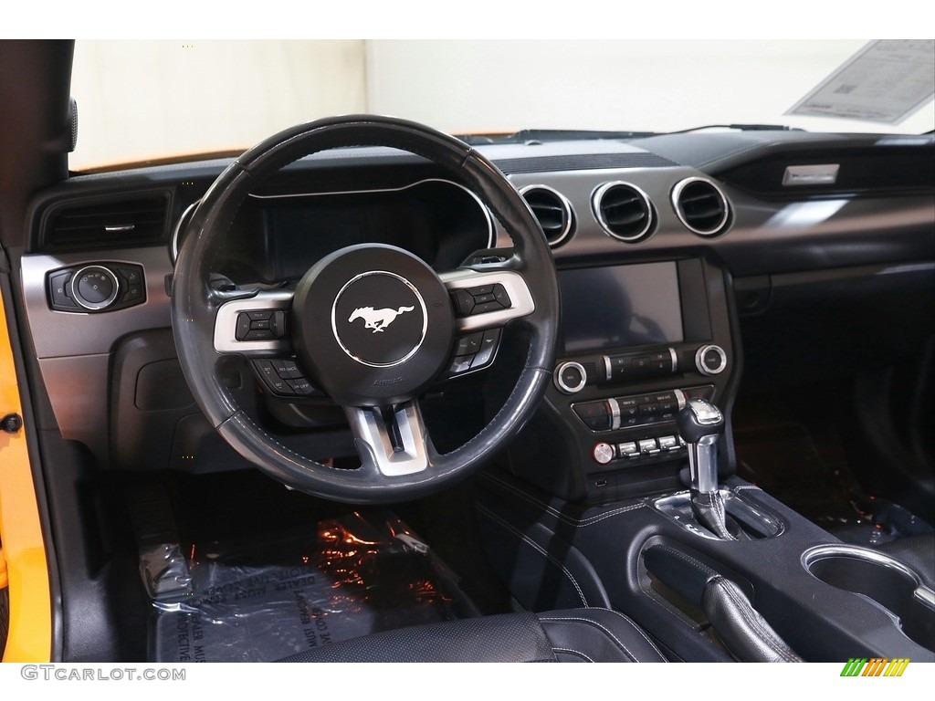 2018 Ford Mustang EcoBoost Convertible Ebony Dashboard Photo #143871003