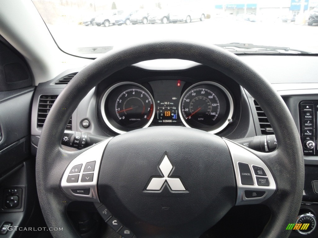 2017 Mitsubishi Lancer LE Black Steering Wheel Photo #143871312