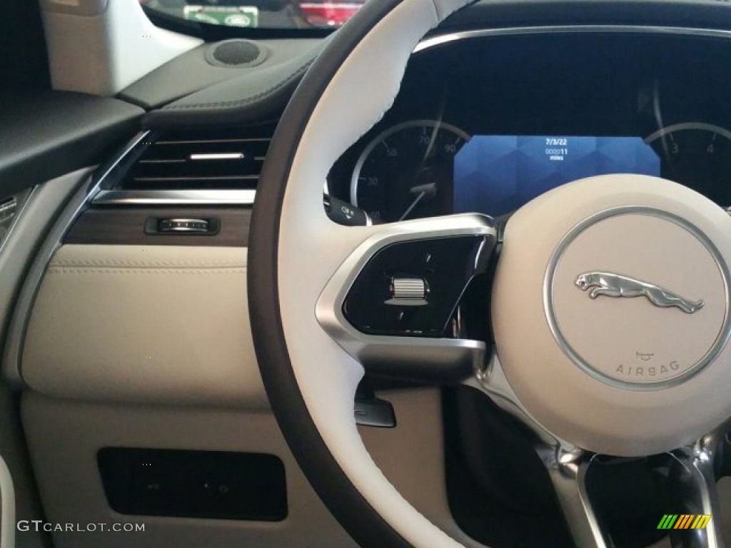 2022 Jaguar F-PACE P250 S Light Oyster/Ebony Steering Wheel Photo #143871579