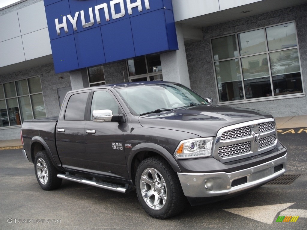 2017 1500 Laramie Crew Cab 4x4 - Granite Crystal Metallic / Black photo #1