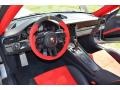 Black/Red Alcantara Dashboard Photo for 2019 Porsche 911 #143875319