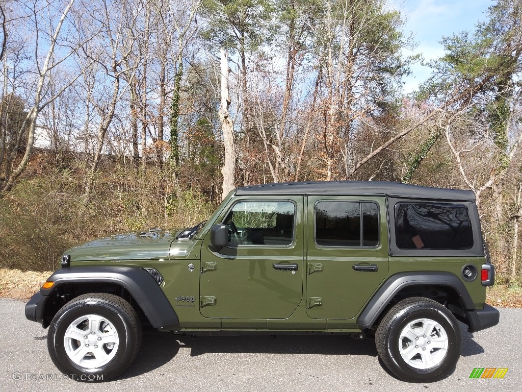 2022 Sarge Green Jeep Wrangler Unlimited Sport 4x4 #143874319 Photo #1