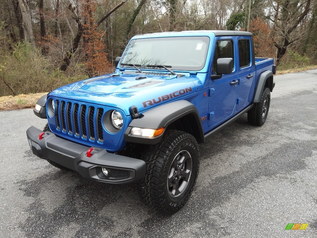 2022 Gladiator Rubicon 4x4 - Hydro Blue Pearl / Black photo #2