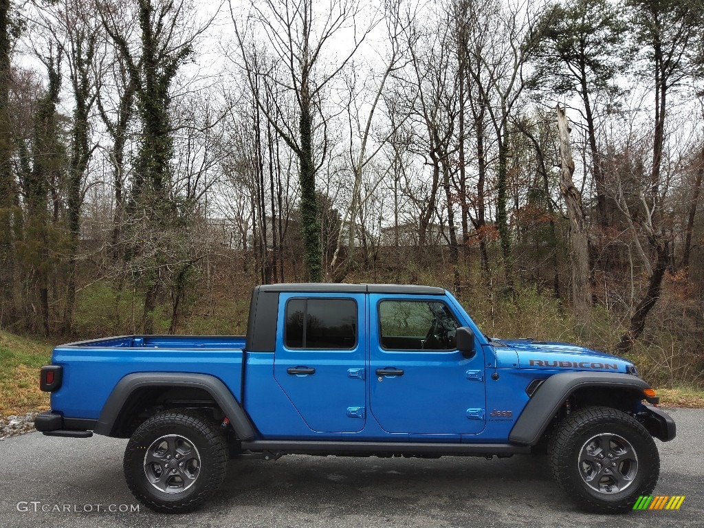 2022 Gladiator Rubicon 4x4 - Hydro Blue Pearl / Black photo #5