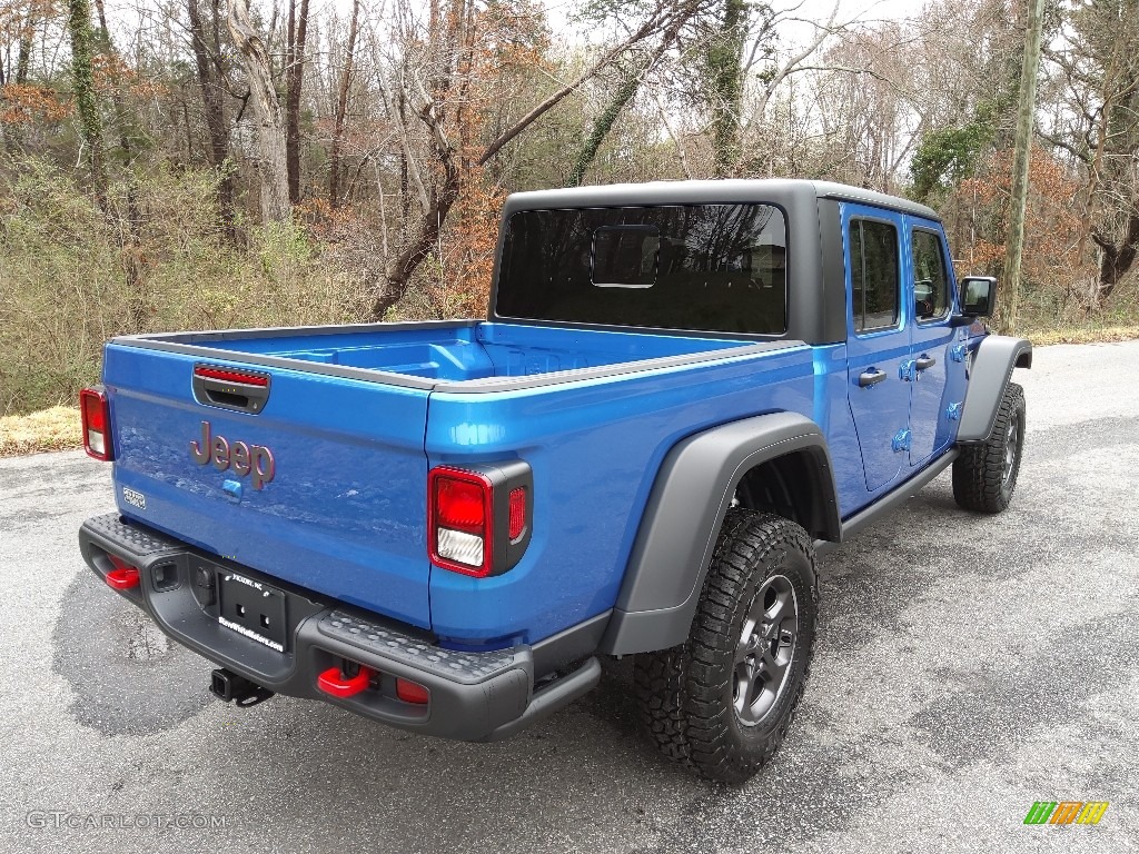 2022 Gladiator Rubicon 4x4 - Hydro Blue Pearl / Black photo #6