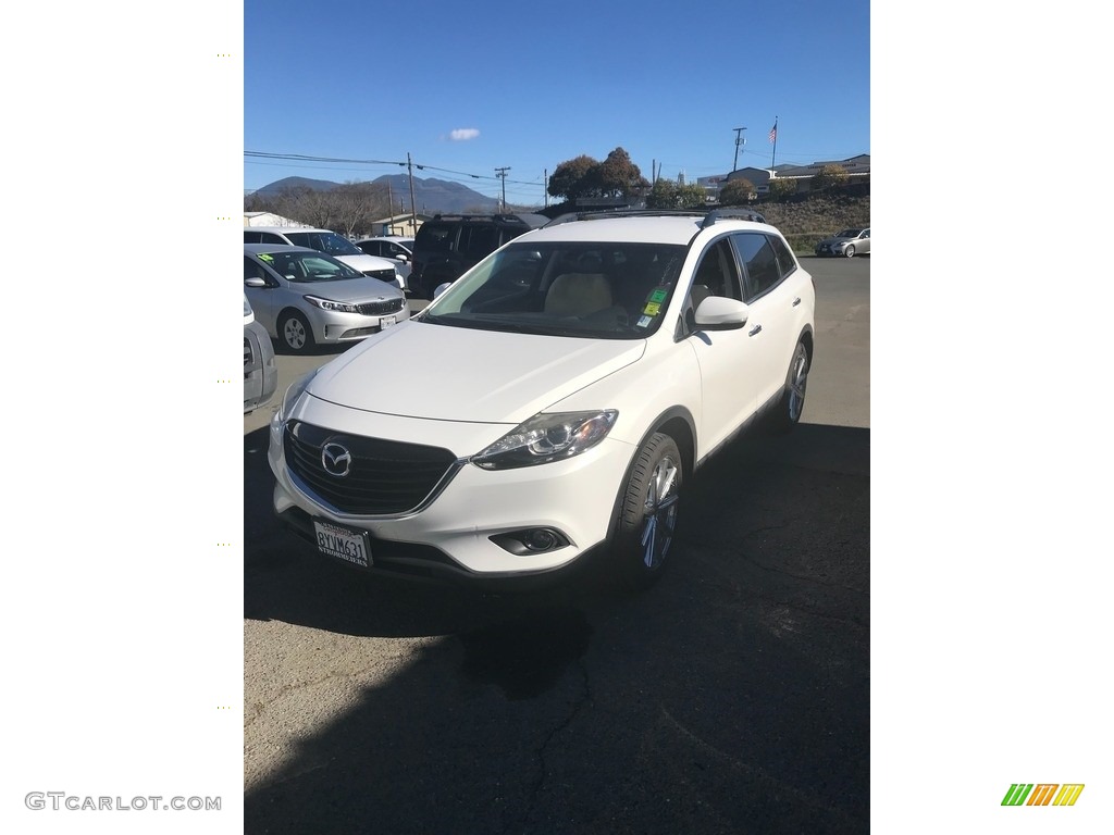 2015 CX-9 Grand Touring - Crystal White Pearl Mica / Sand photo #2