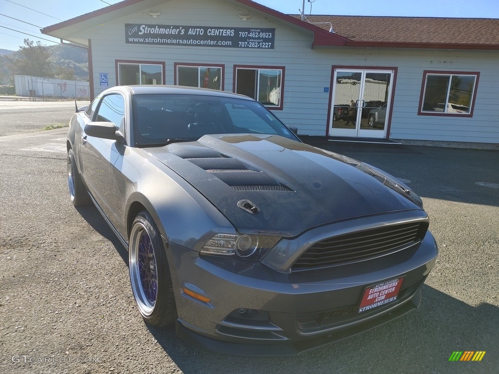 2013 Mustang V6 Premium Coupe - Sterling Gray Metallic / Charcoal Black photo #1