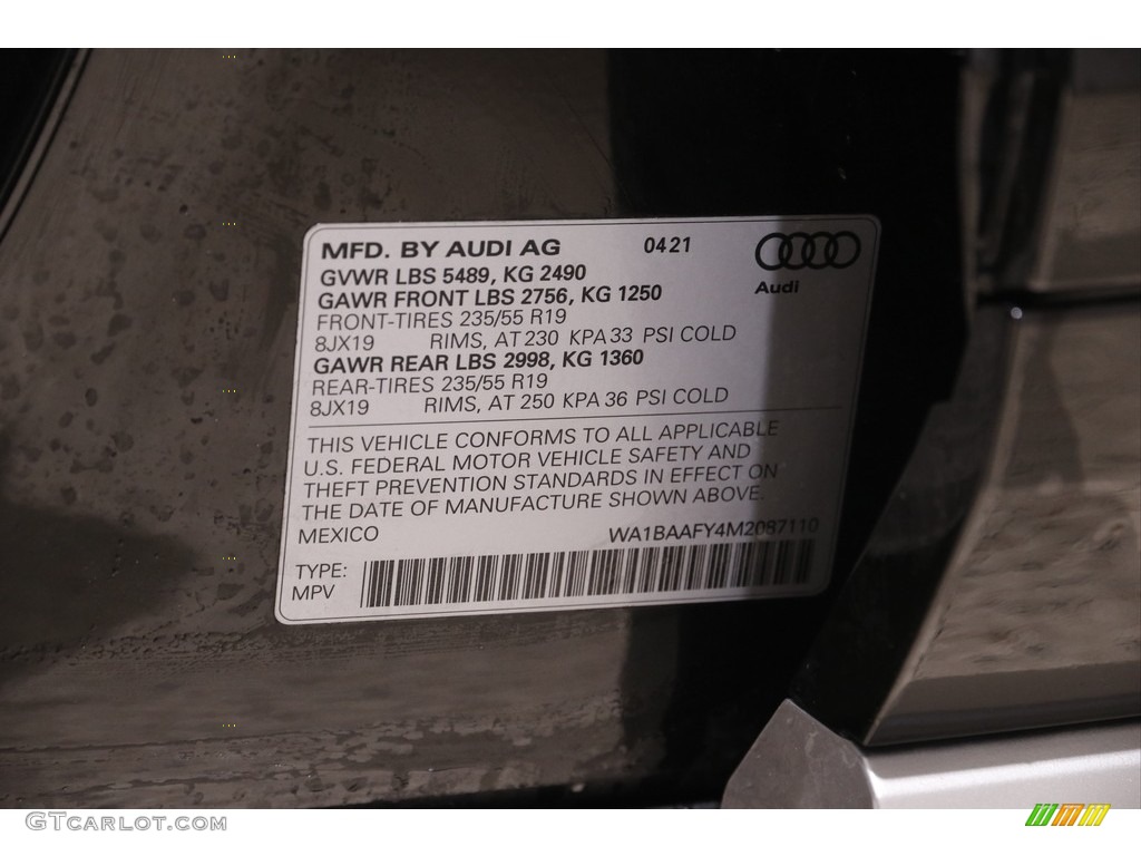 2021 Q5 Premium Plus quattro - Mythos Black Metallic / Okapi Brown photo #23