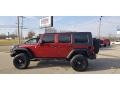 2010 Flame Red Jeep Wrangler Unlimited Sport 4x4  photo #1