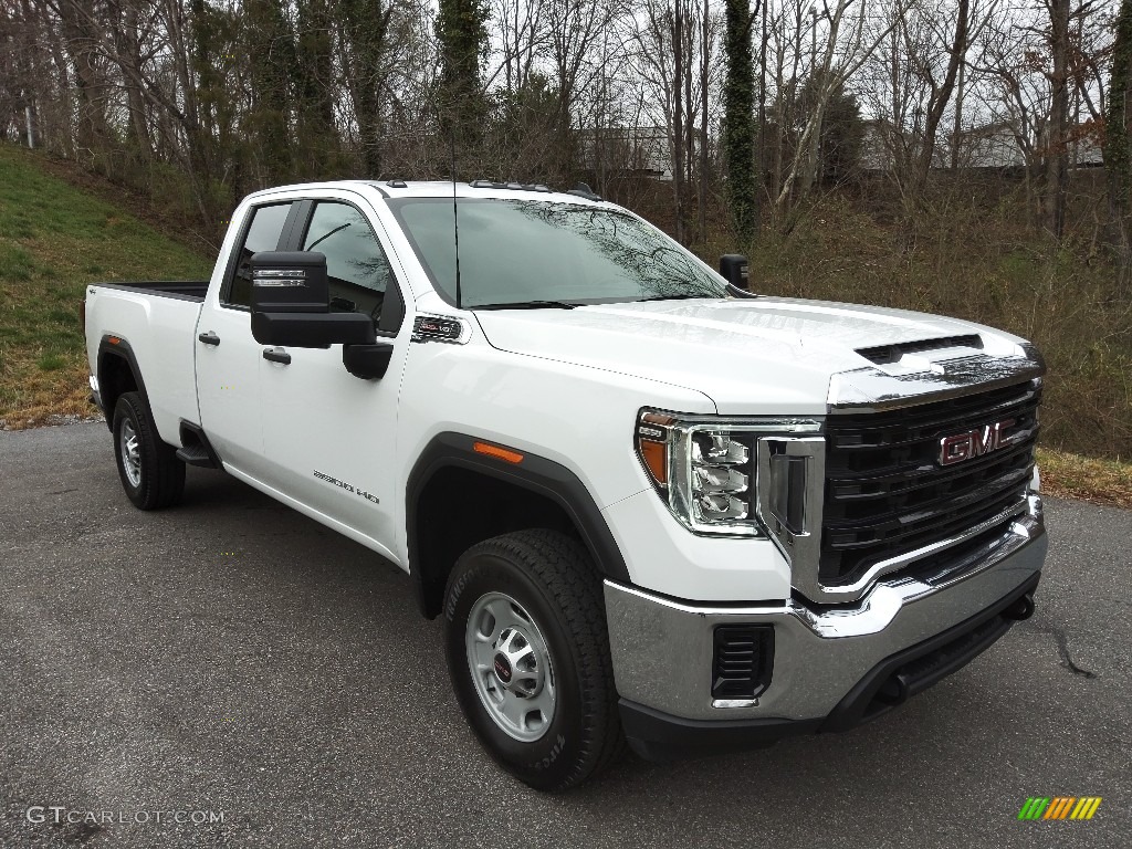 Summit White 2021 GMC Sierra 2500HD Double Cab 4WD Exterior Photo #143883561