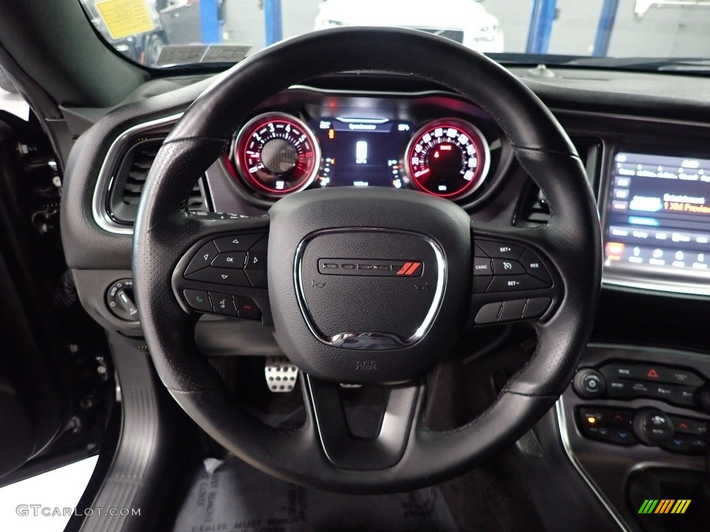 2018 Dodge Challenger R/T Scat Pack Black Steering Wheel Photo #143884218