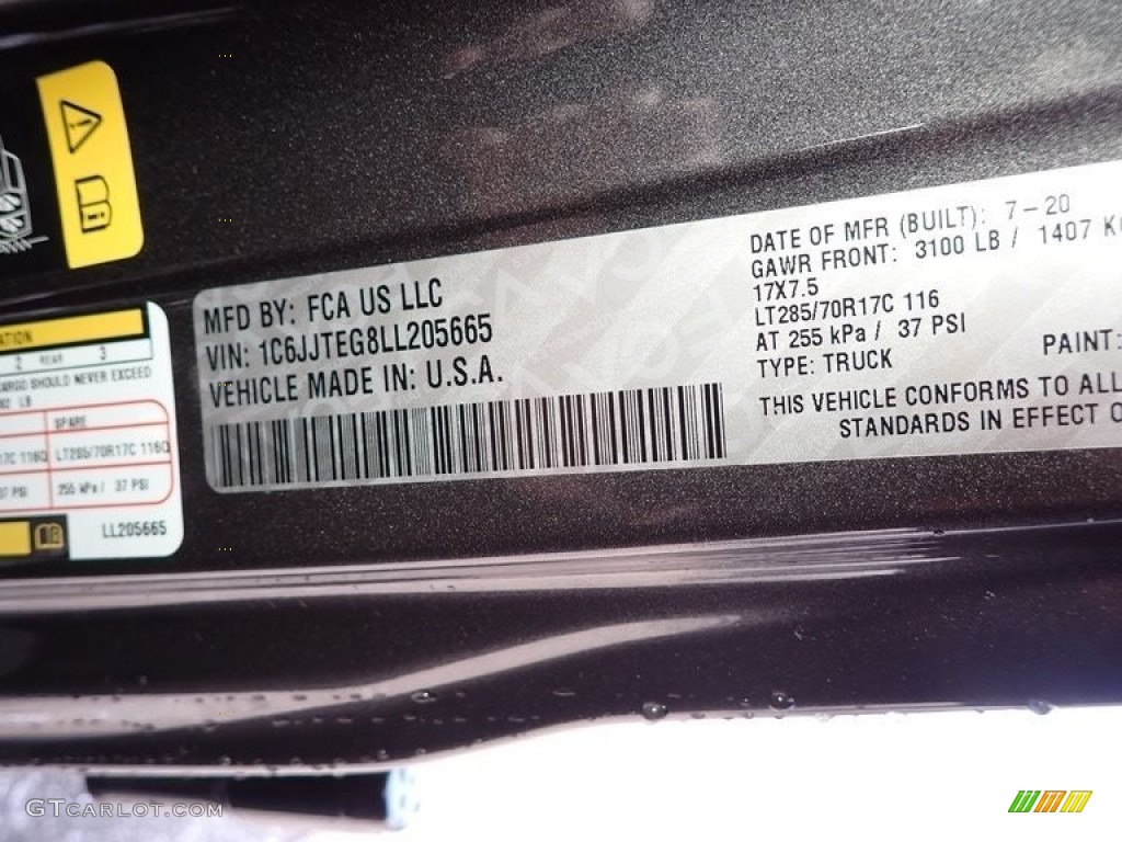 2020 Gladiator Mojave 4x4 - Granite Crystal Metallic / Black/Steel Gray photo #28