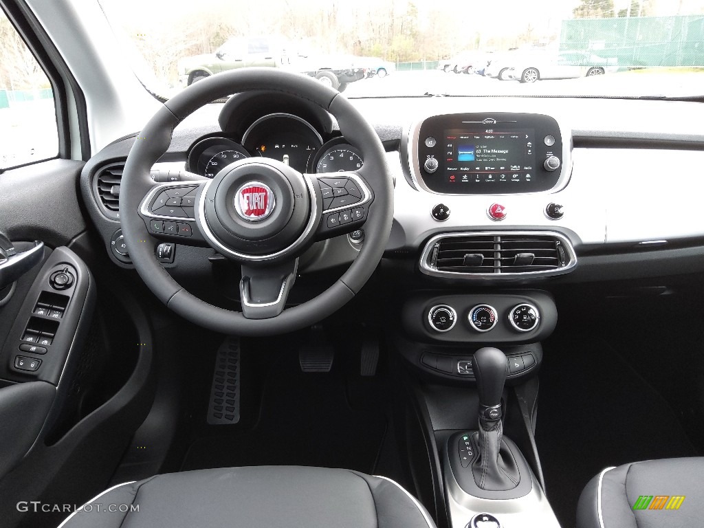 2022 Fiat 500X Trekking AWD Black Dashboard Photo #143885718