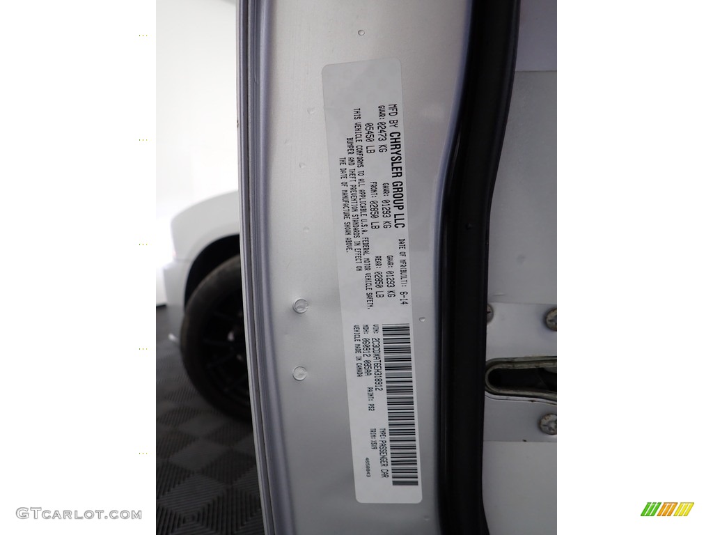 2014 Charger Color Code PS2 for Bright Silver Metallic Photo #143888568