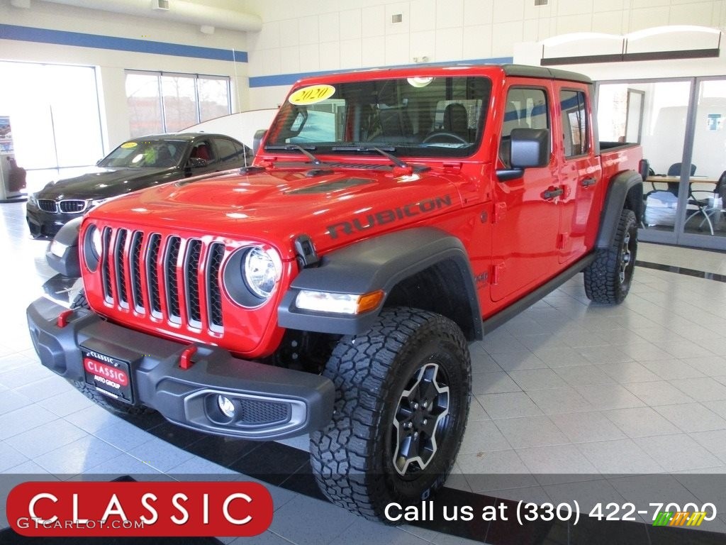 2020 Gladiator Rubicon 4x4 - Firecracker Red / Black photo #1