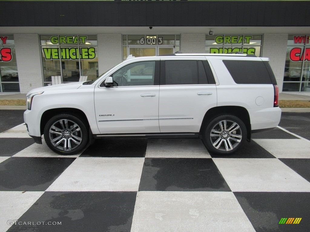 2019 Yukon Denali 4WD - White Frost Tintcoat / Cocoa/Shale photo #1
