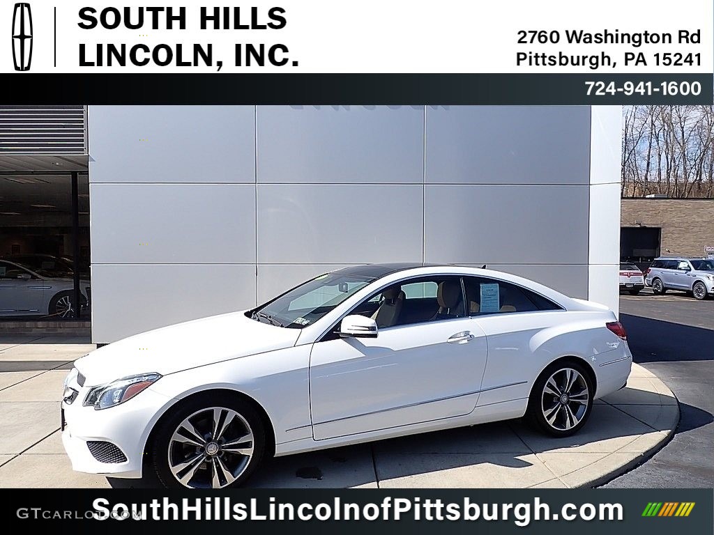 2016 E 400 4Matic Sedan - Polar White / Natural Beige/Black photo #1