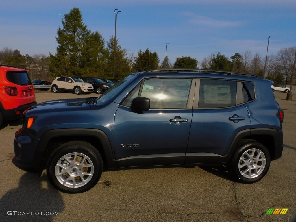 Slate Blue Pearl 2022 Jeep Renegade Latitude 4x4 Exterior Photo #143893628