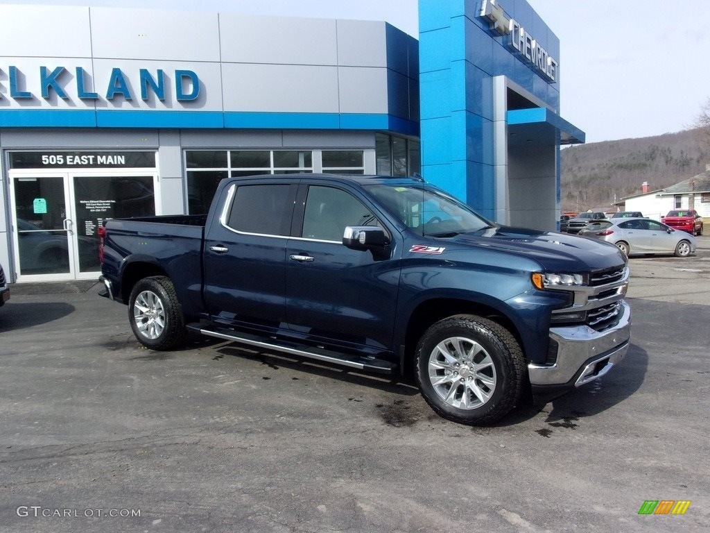 2022 Silverado 1500 Limited LTZ Crew Cab 4x4 - Northsky Blue Metallic / Gideon/­Very Dark Atmosphere photo #1