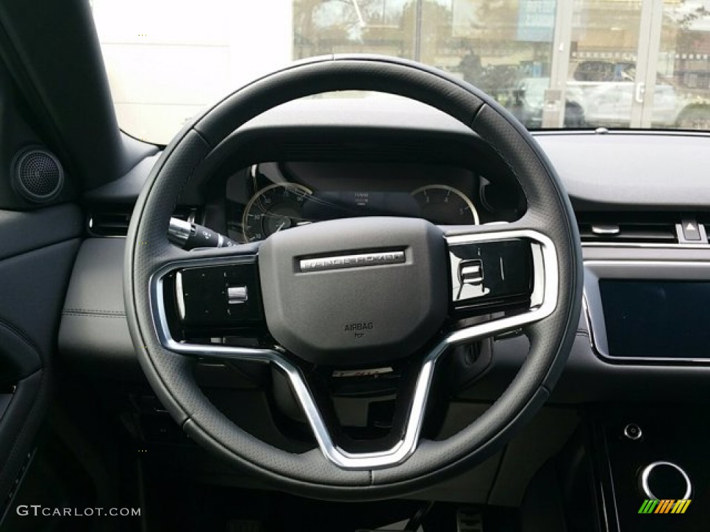 2022 Land Rover Range Rover Evoque R-Dynamic S Ebony Steering Wheel Photo #143898509