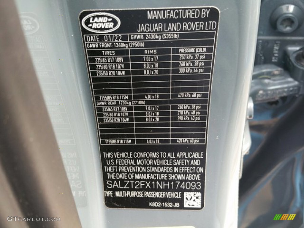 2022 Range Rover Evoque R-Dynamic S - Nolita Gray Metallic / Ebony photo #26