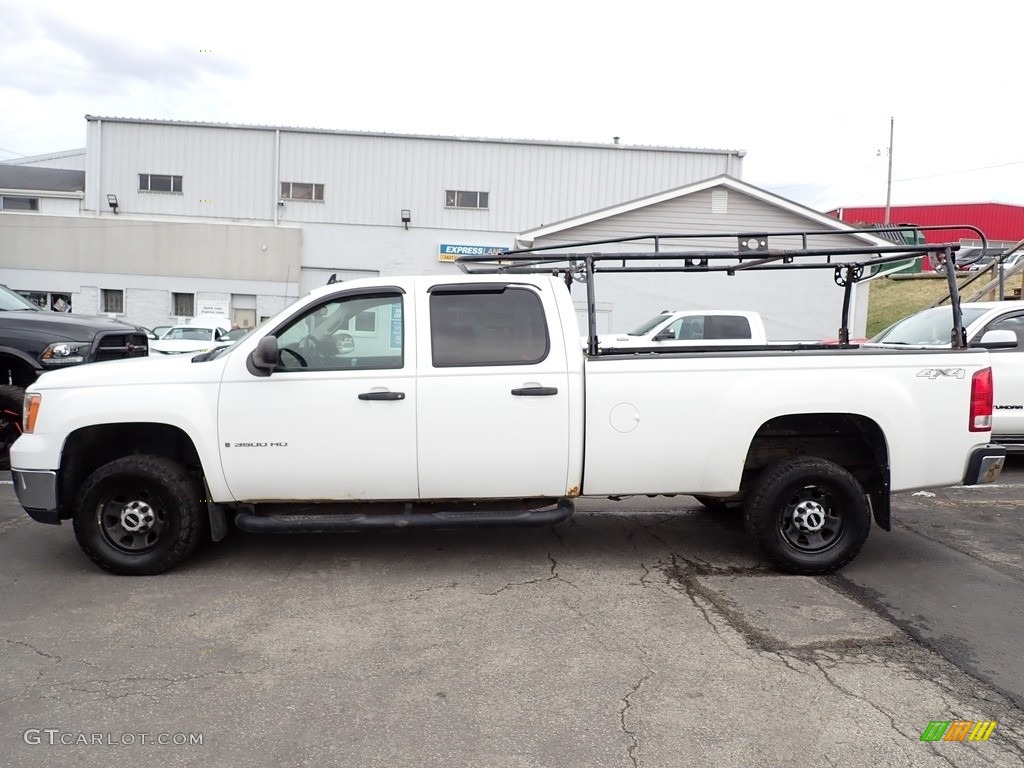 Summit White 2009 GMC Sierra 3500HD Work Truck Crew Cab 4x4 Exterior Photo #143902110