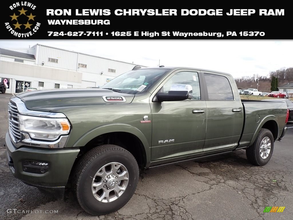 2022 2500 Laramie Crew Cab 4x4 - Olive Green Pearl / Mountain Brown/Light Mountain Brown photo #1