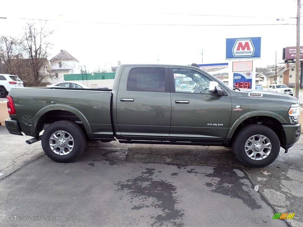 2022 2500 Laramie Crew Cab 4x4 - Olive Green Pearl / Mountain Brown/Light Mountain Brown photo #6