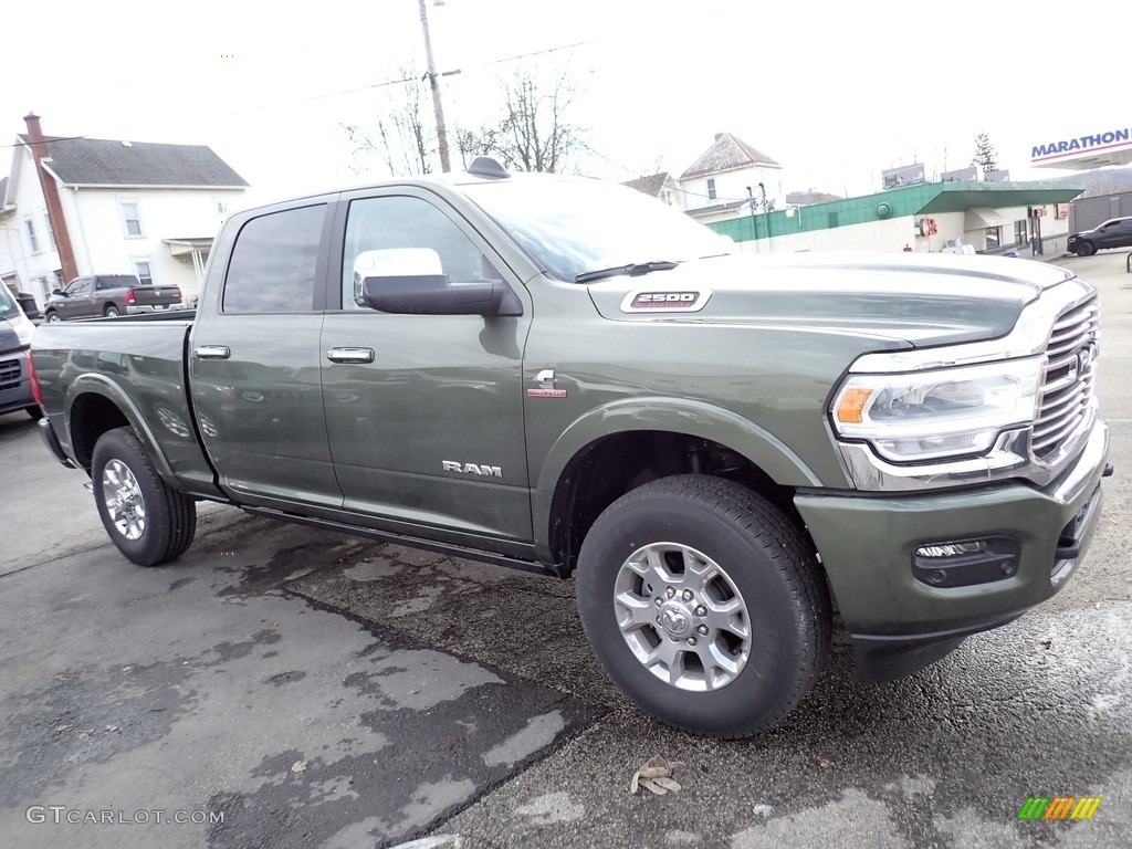 2022 2500 Laramie Crew Cab 4x4 - Olive Green Pearl / Mountain Brown/Light Mountain Brown photo #7