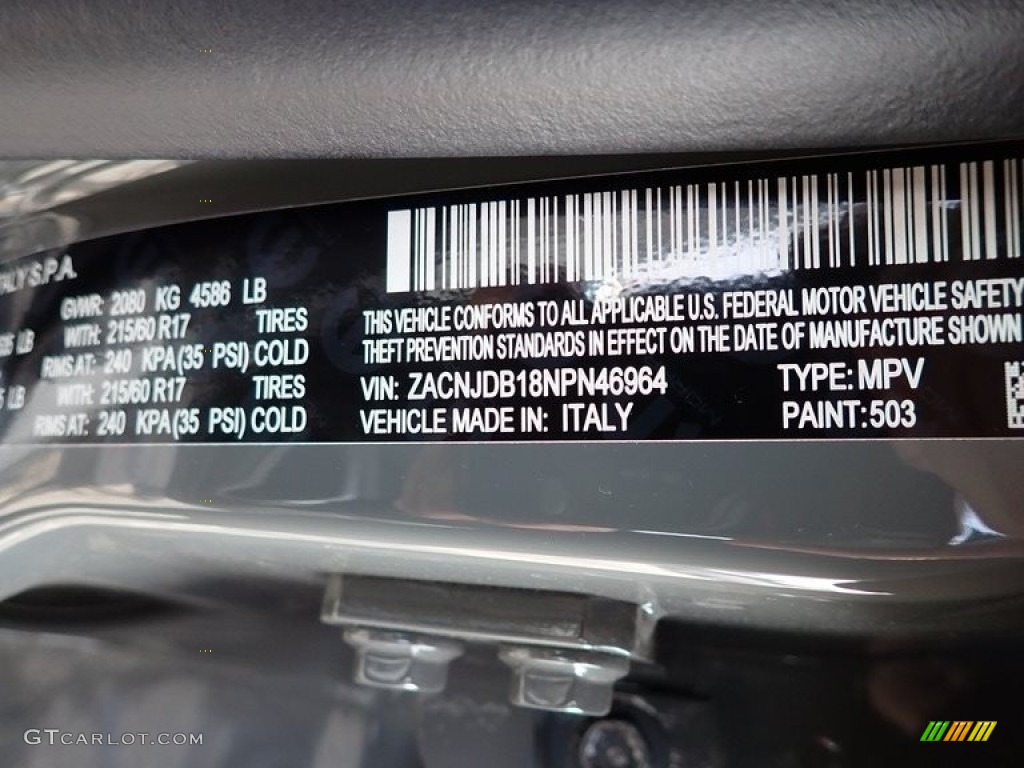 2022 Renegade Color Code 503 for Sting-Gray Photo #143905128