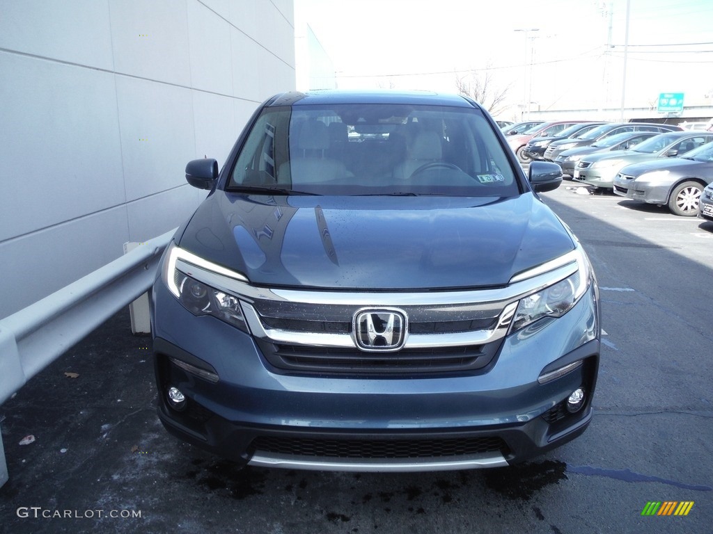 2019 Pilot EX-L AWD - Steel Sapphire Metallic / Gray photo #5