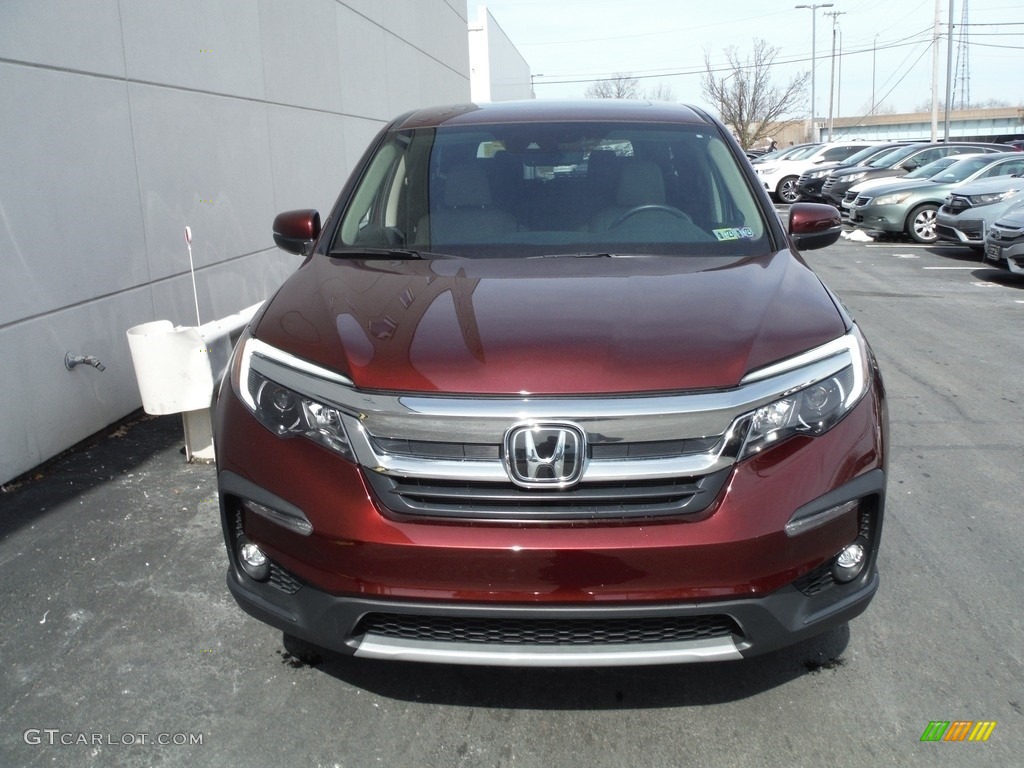 2019 Pilot EX-L AWD - Deep Scarlet Pearl / Beige photo #4