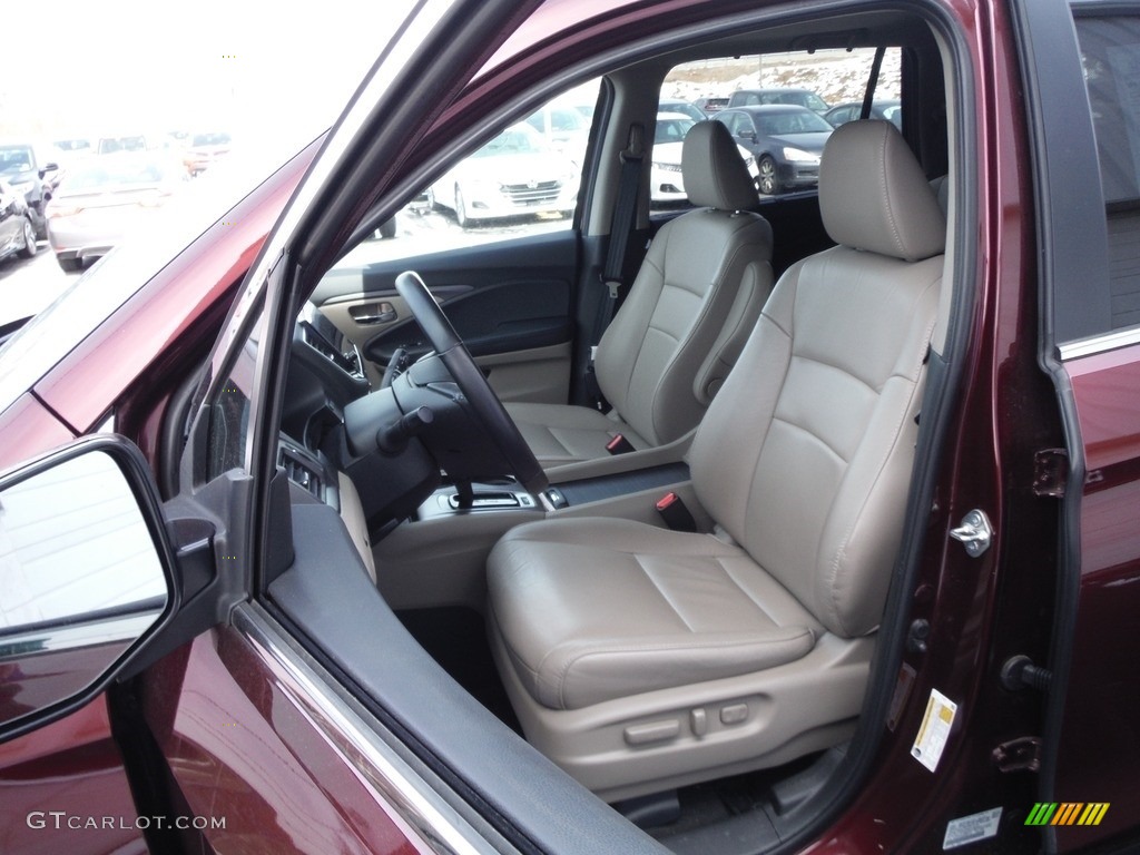2019 Pilot EX-L AWD - Deep Scarlet Pearl / Beige photo #15