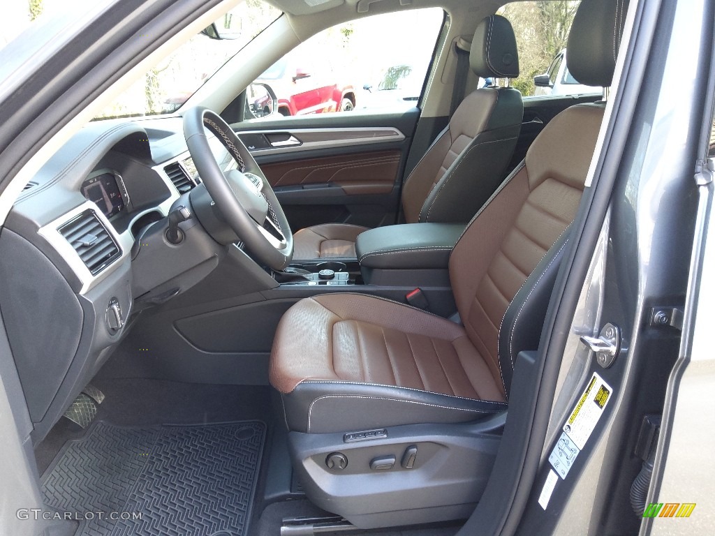 Mauro Brown/Titan Black Interior 2021 Volkswagen Atlas SEL Premium 4Motion Photo #143911114