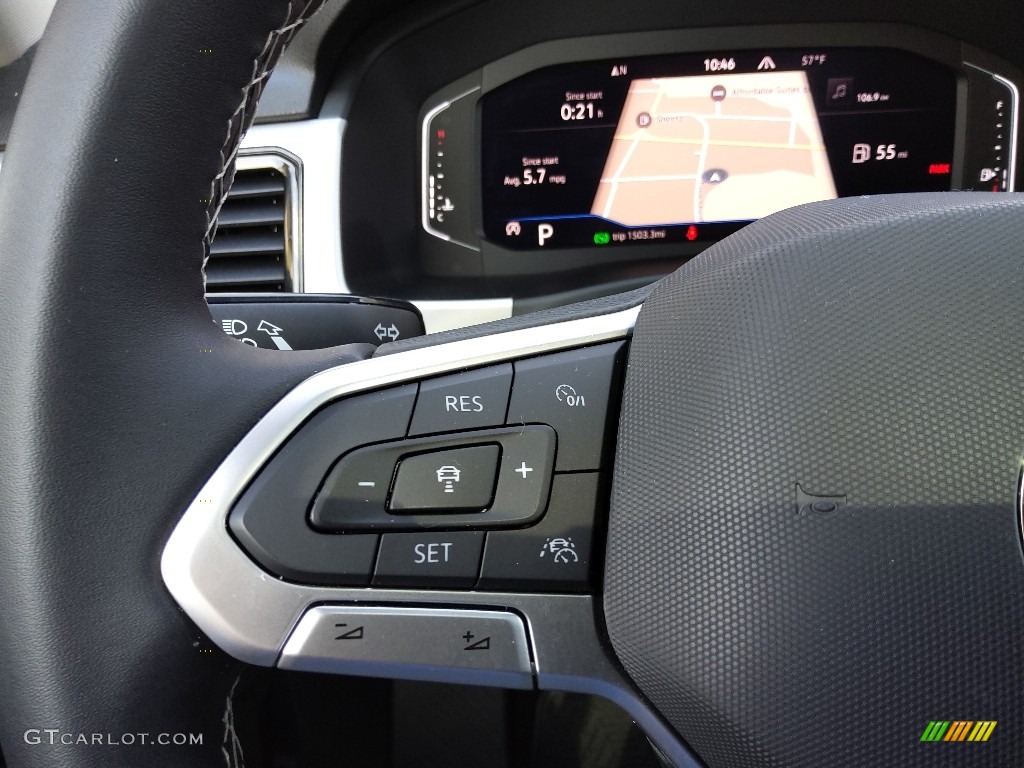 2021 Volkswagen Atlas SEL Premium 4Motion Mauro Brown/Titan Black Steering Wheel Photo #143911413
