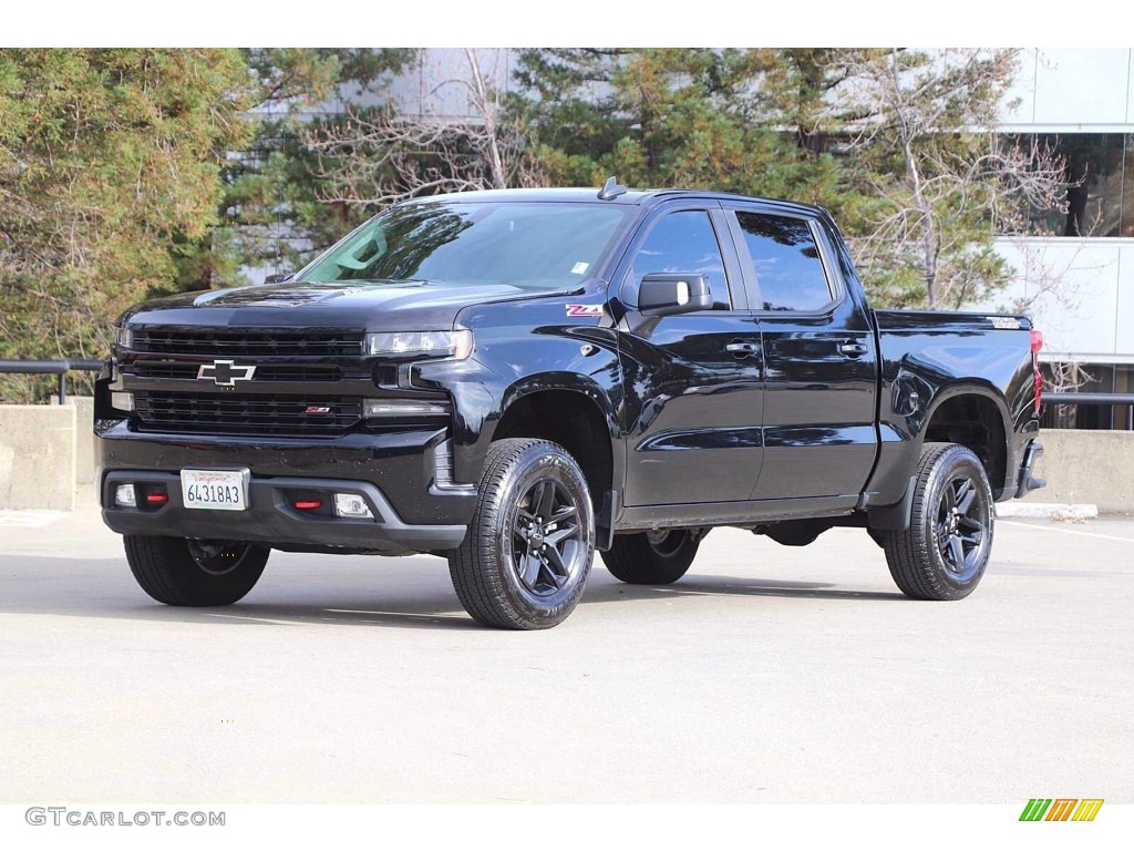Black 2020 Chevrolet Silverado 1500 LT Trail Boss Crew Cab 4x4 Exterior Photo #143915360