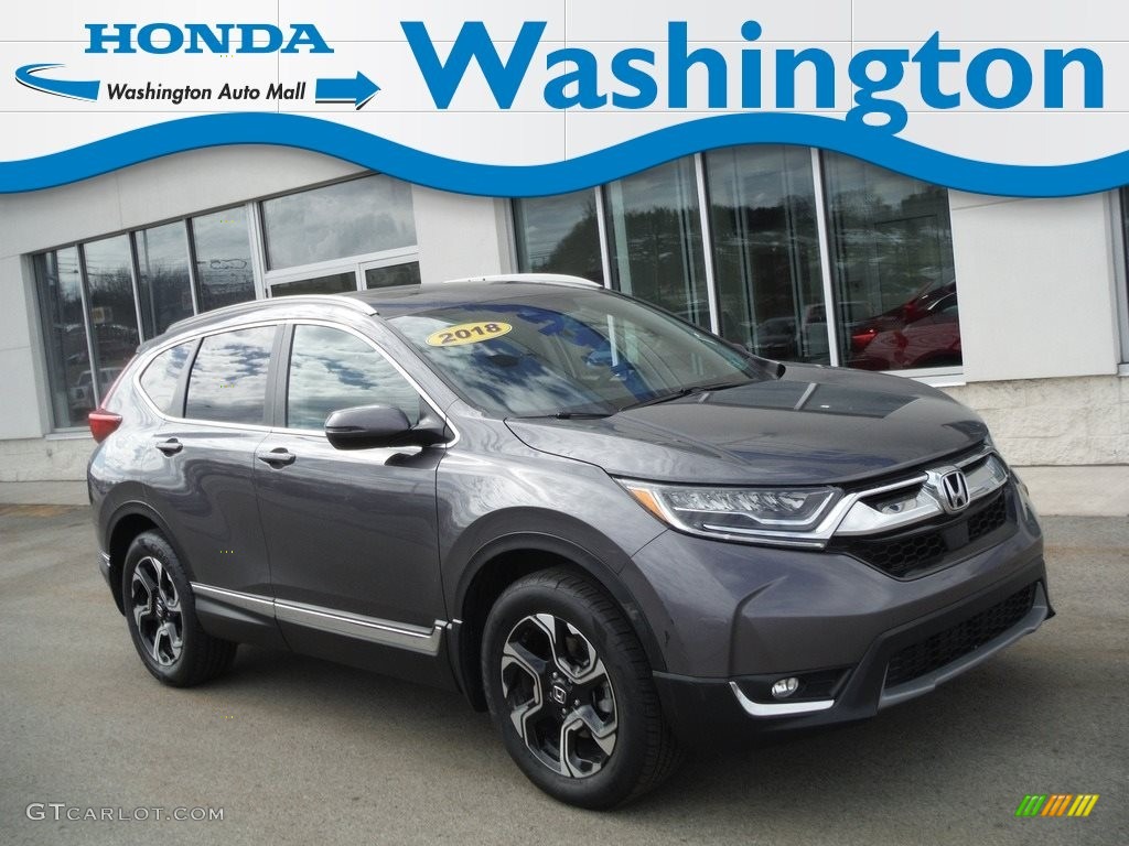 2018 CR-V Touring AWD - Modern Steel Metallic / Black photo #1