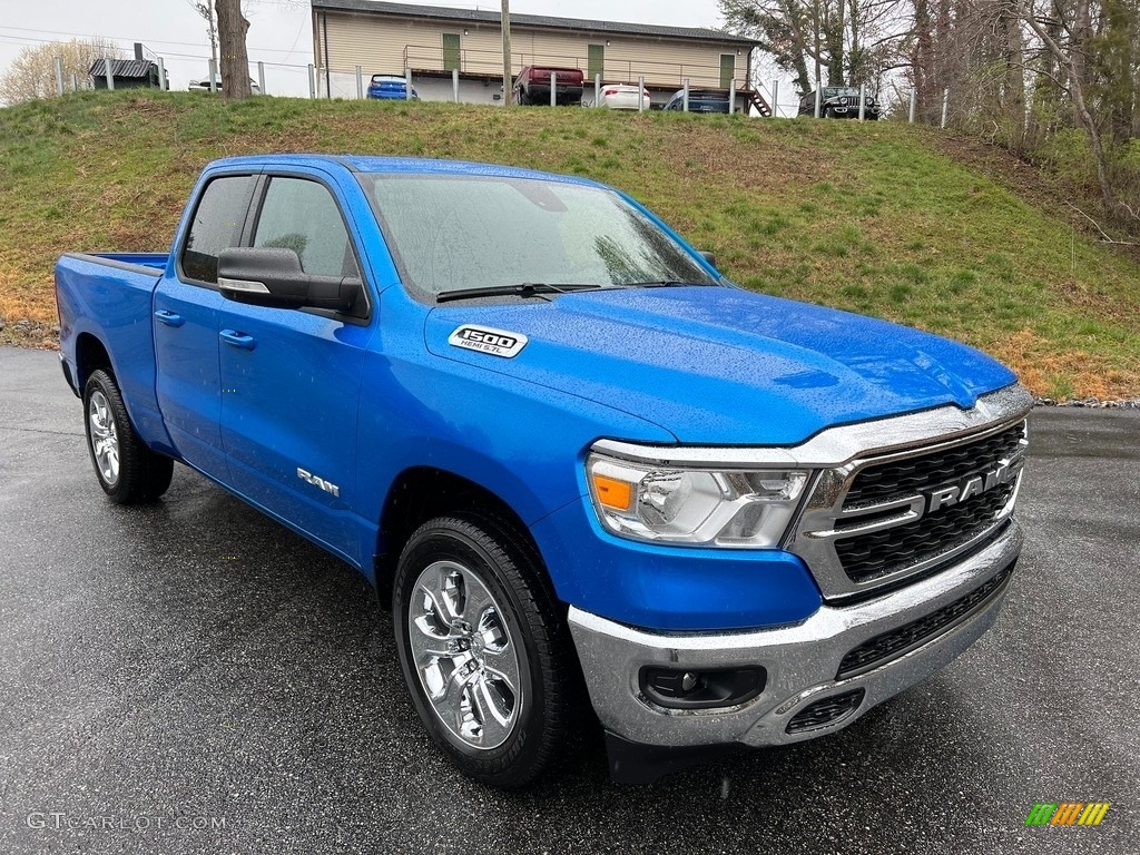 Hydro Blue Pearl 2022 Ram 1500 Big Horn Quad Cab Exterior Photo #143921600