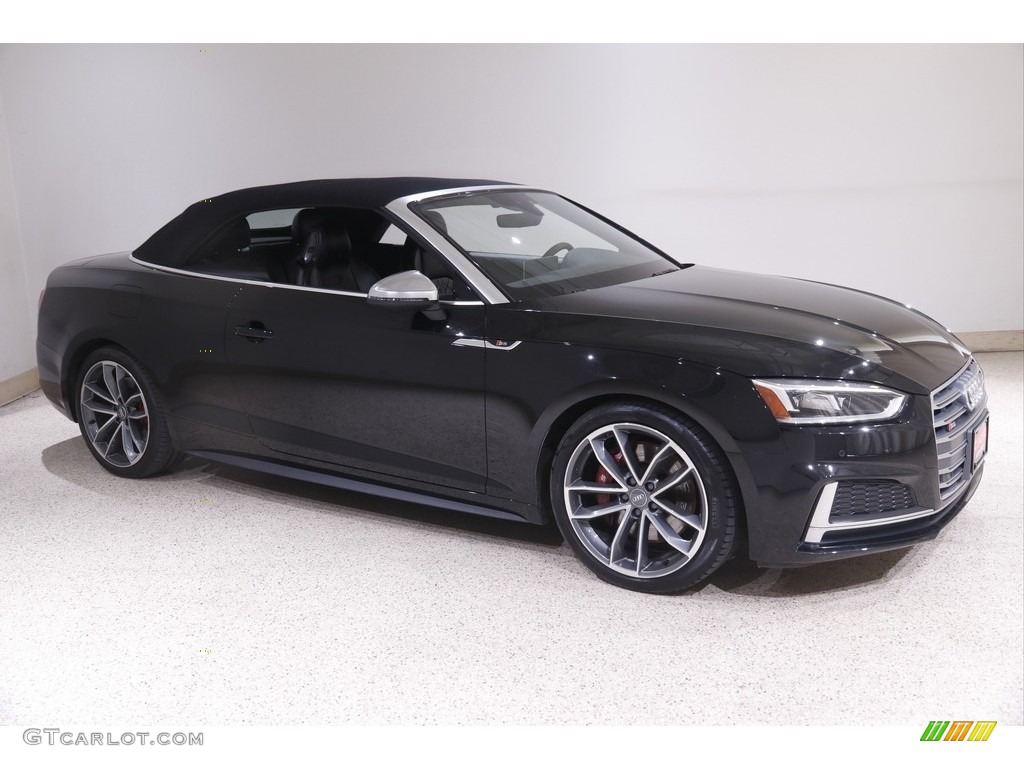 Brilliant Black 2018 Audi S5 Premium Plus Cabriolet Exterior Photo #143921726