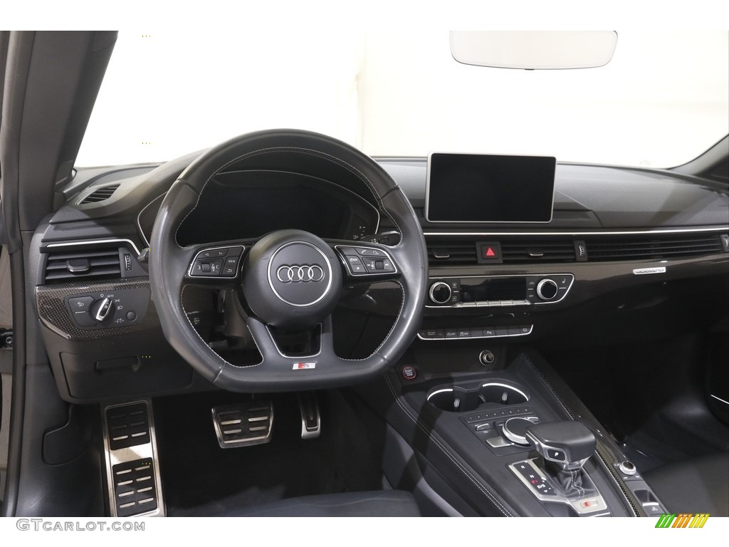 2018 Audi S5 Premium Plus Cabriolet Black Dashboard Photo #143921825