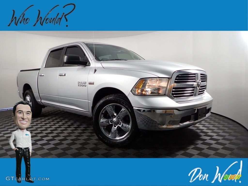 2014 1500 Big Horn Crew Cab 4x4 - Bright Silver Metallic / Black/Diesel Gray photo #1