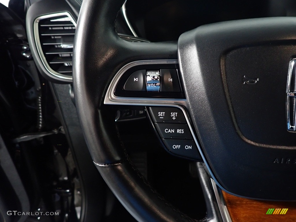 2019 Lincoln Nautilus Select AWD Ebony Steering Wheel Photo #143922044