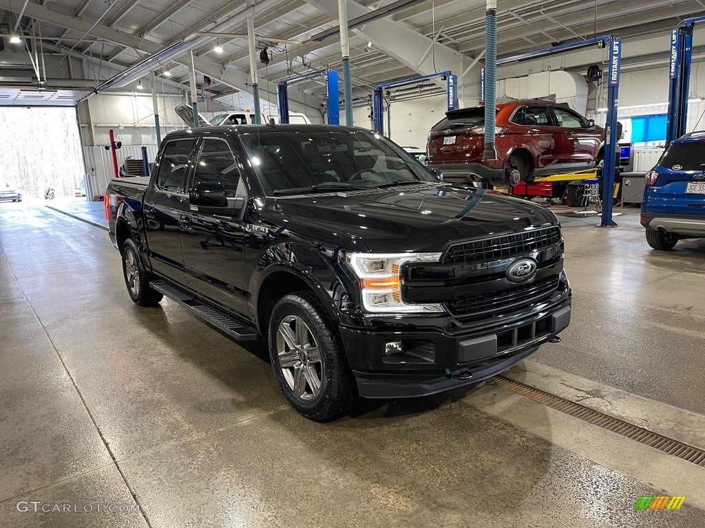 2020 F150 Lariat SuperCrew 4x4 - Agate Black / Black photo #1
